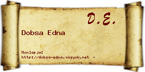 Dobsa Edna névjegykártya
